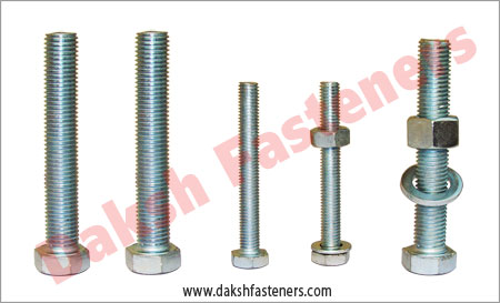 hex bolts zinc plated precision fasteners  manufacturers exporters india