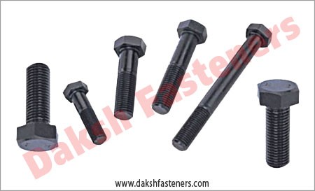 hex bolts black zinc plating precision fasteners  manufacturers exporters india