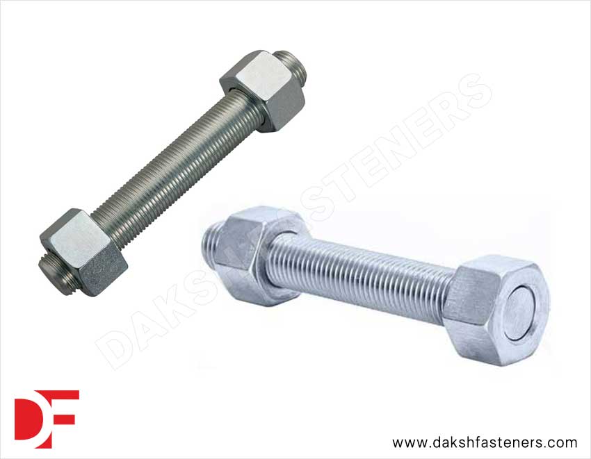Fully Threaded Studs with Hex Nuts Manufacturers Exporters Suppliers in India Ludhiana